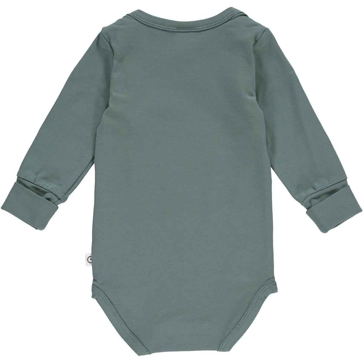 Müsli Cozy Me Solid Color Long-Sleeve Bodysuit - Pine