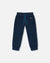 Deux par Deux Velvet Jogger with Front Pockets - Teal
