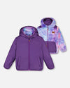 Deux par Deux Reversible Sherpa and Nylon Jacket - Patrician Purple / Grape