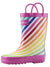 Oakiwear Loop Handle Rubber Rain Boots - Rainbow Stripe