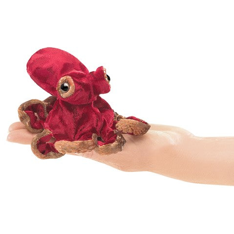Folkmanis Puppets - Mini Red Octopus Finger Puppet