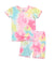 Vaenait Tie Dye Short Sleeve PJs - Yellow/Pink/Blue