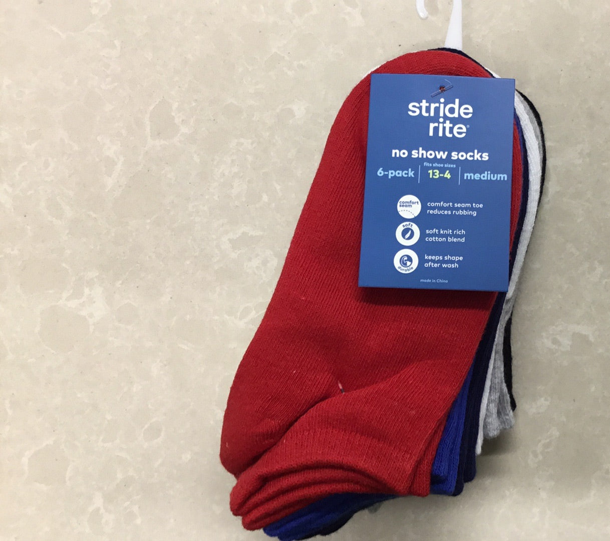 Stride Rite Athletic No-Show Socks 6-Pair - Bright