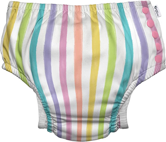 Green Sprouts Snap Reusable Absorbent Swim Diaper - Rainbow Stripe