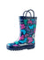 Oakiwear Loop Handle Rubber Rain Boots - Bright Butterflies