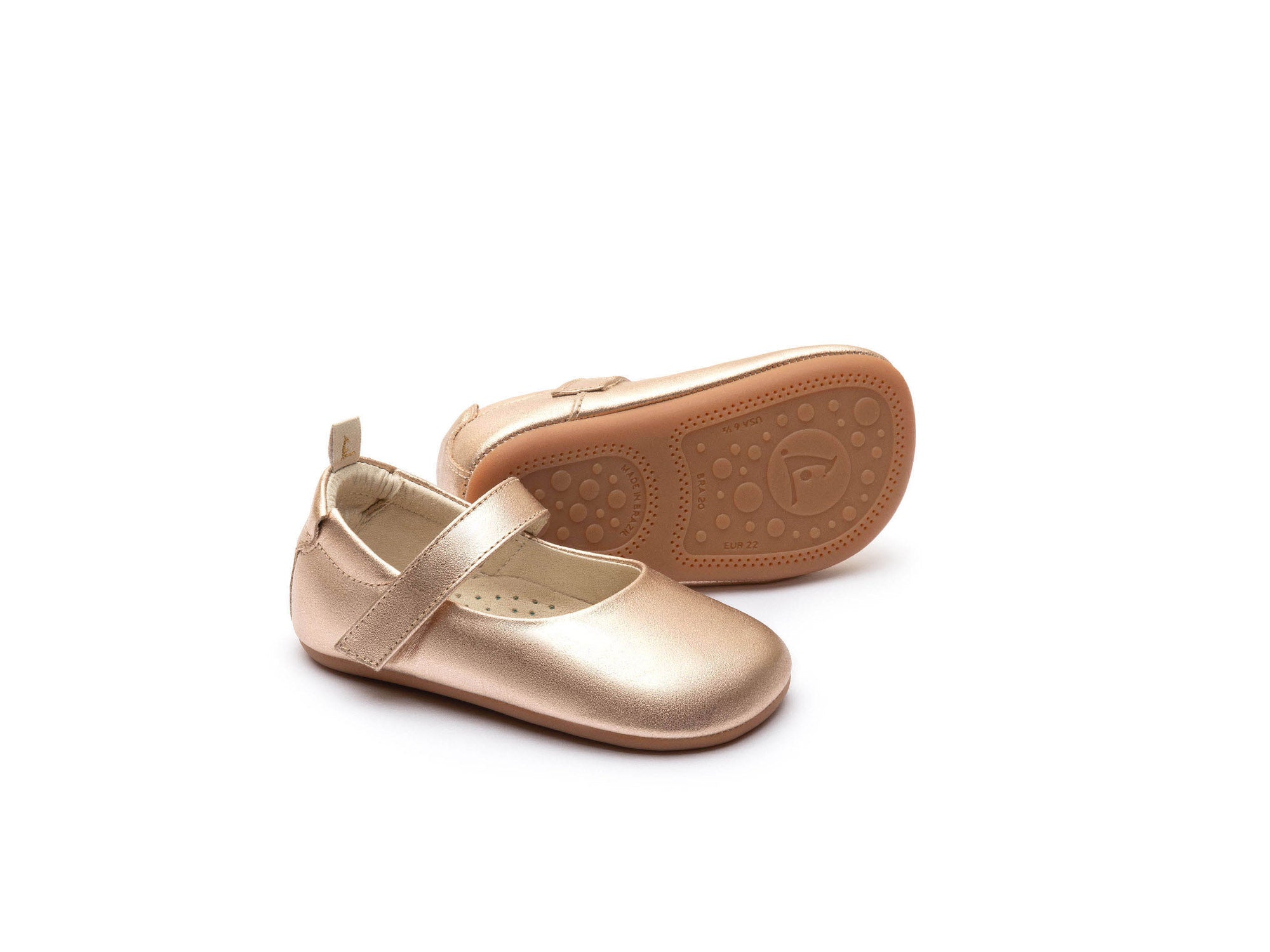 Tip Toey Joey Originals Dolly Toddler Mary Jane - Metallic Salmon