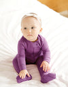 Vaenait Baby Zippered Footie - Purple
