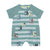 Deux par Deux Bulldogs and Surfboards Romper- Unic Color