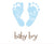 Mrs. Grossman's Stickers / Half sheet - Baby Boy Footprints