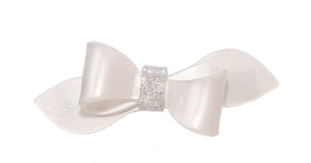 Lilies & Roses Single Satin White Bow