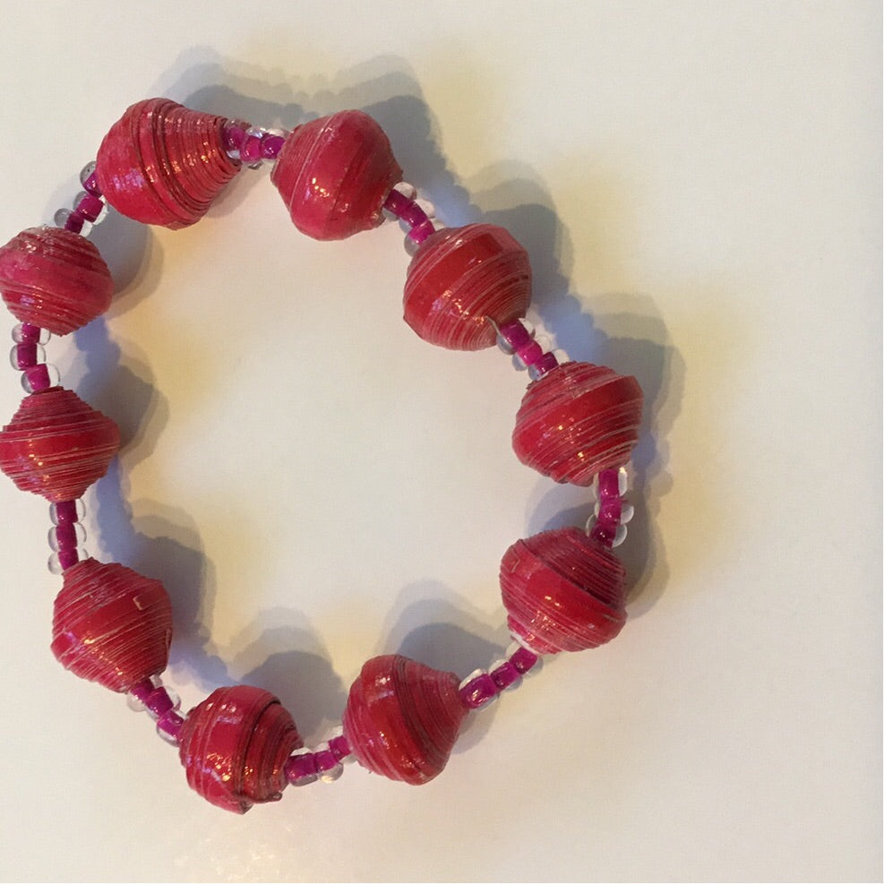 Ornaments for Orphans Children’s Bracelet - Recycled Paper Beads