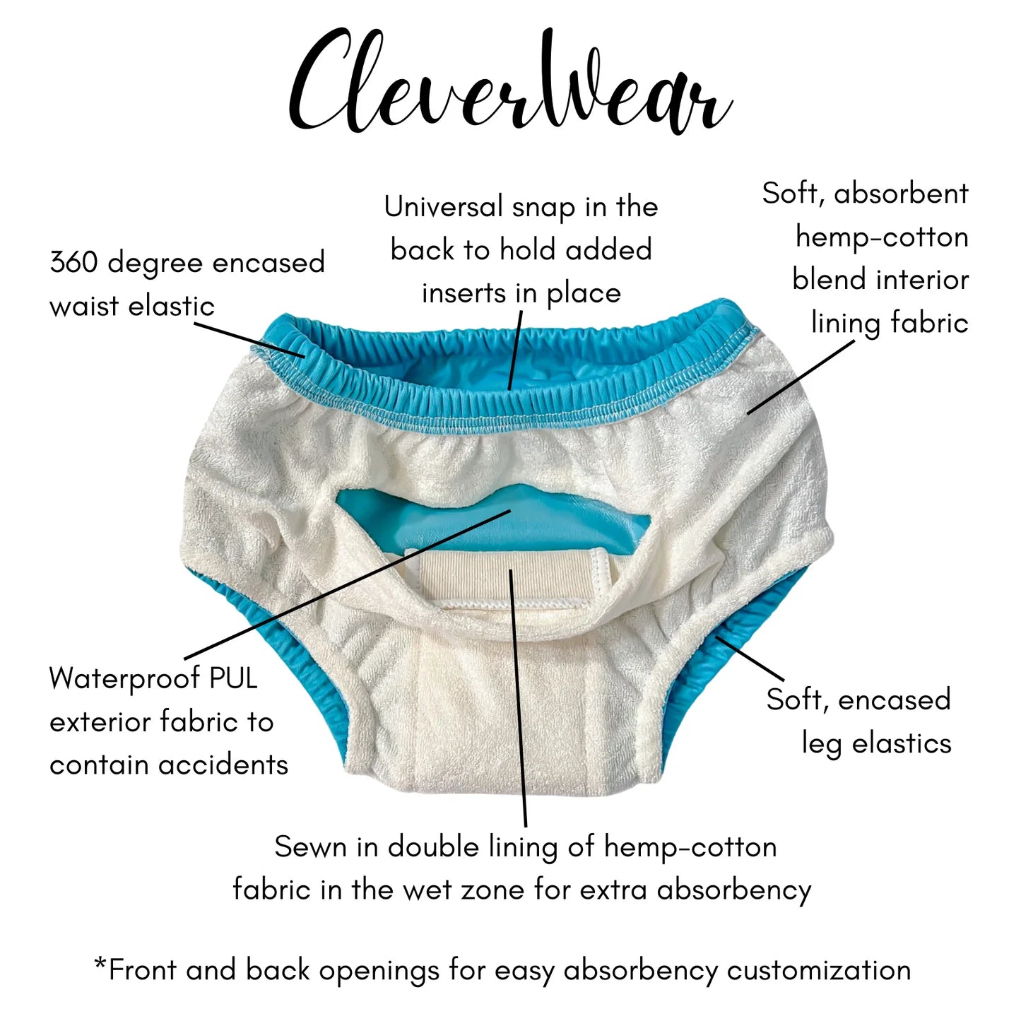 Cleverly Cloth Cleverwear Cloth Diaper Training Pants - Athens Parent  Wellbeing + ReBlossom Parent & Child Shop