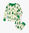 Hatley Christmas Trees Glow in the Dark Organic Cotton Pajama Set