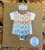Retro Repeat Earth Tones Bodysuit / Tee - Natural