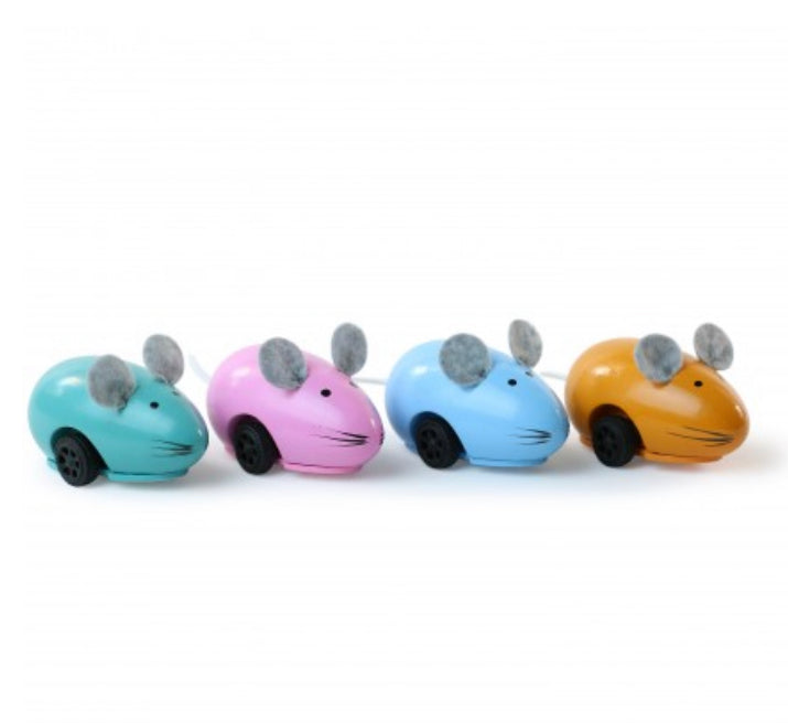 Vilac Friction Pull and Go Wooden Mice - Assorted Colors