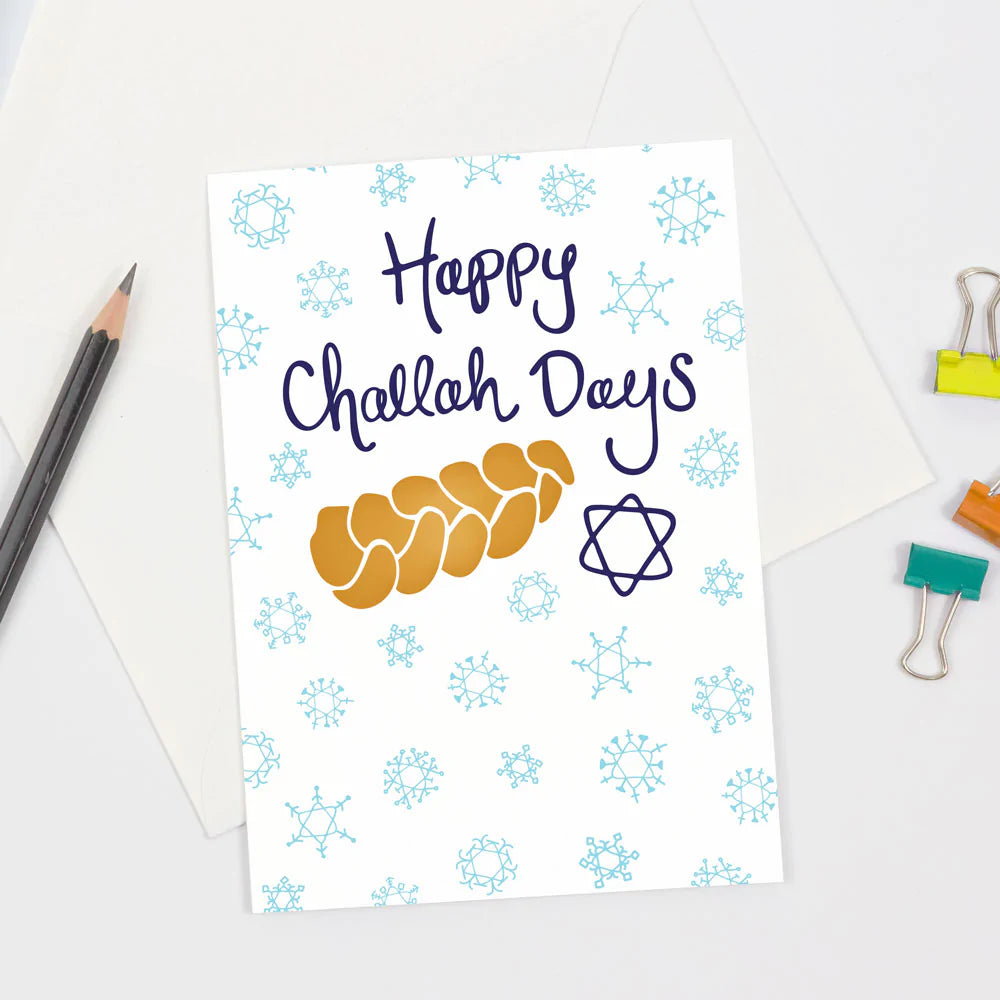 Happy Challah Days Hanukkah Greeting Card