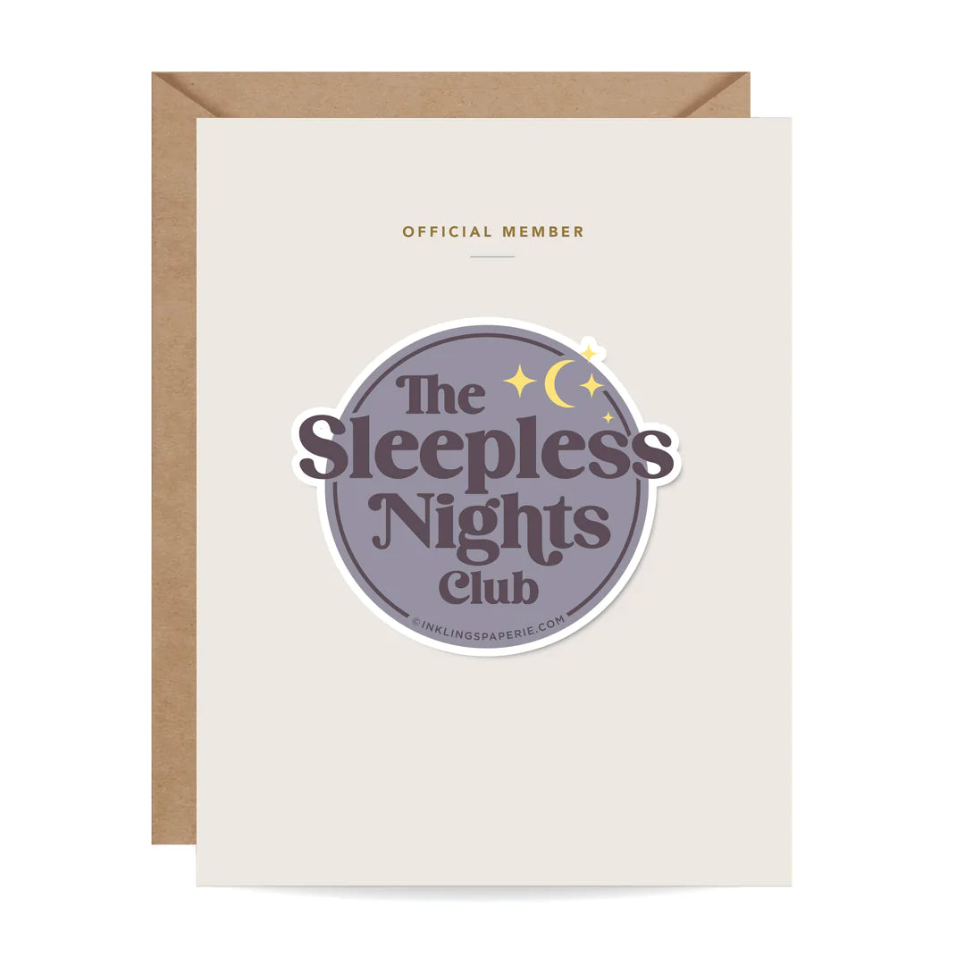 Sleepless Nights Club Sticker Card