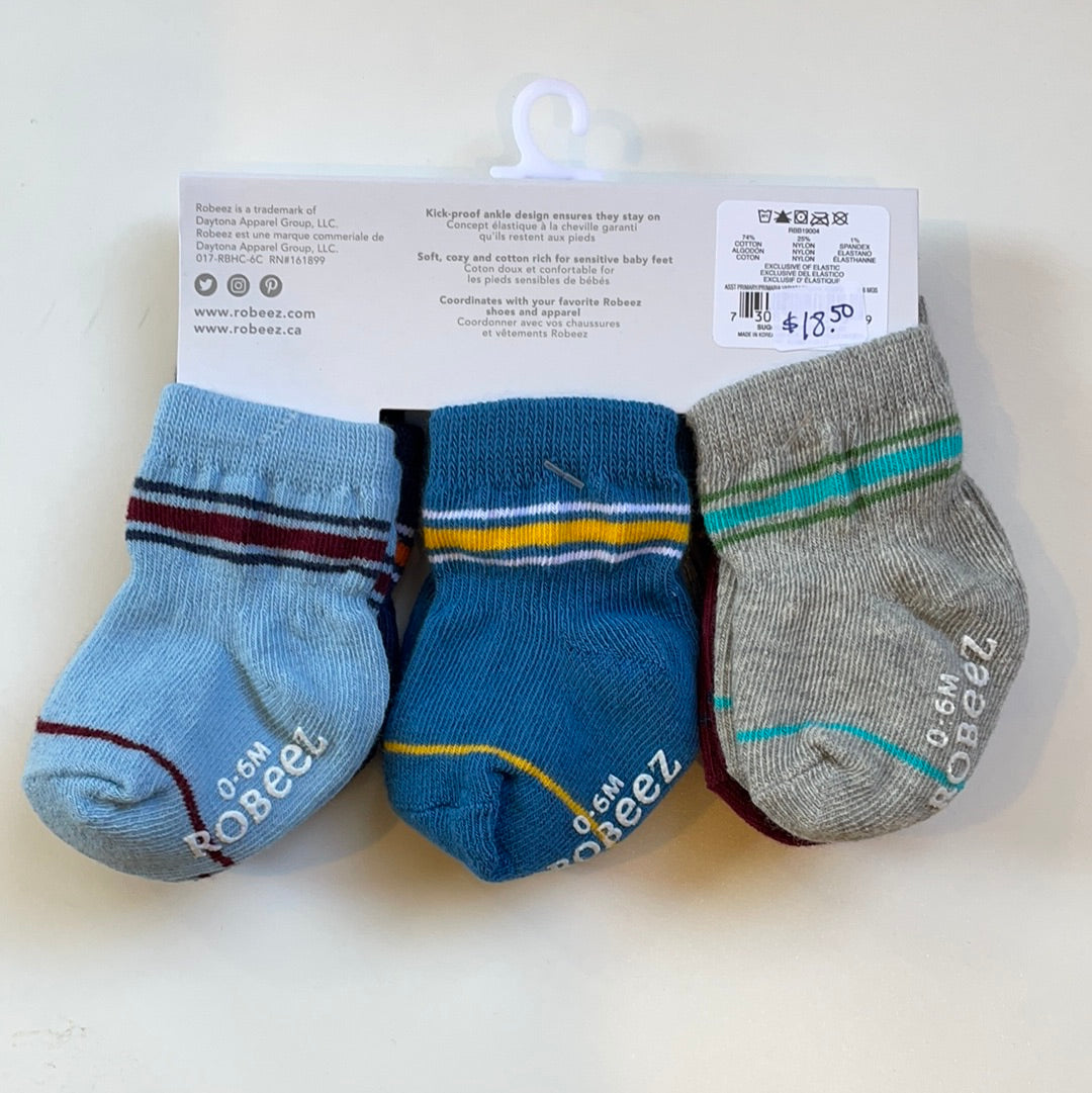Robeez Striped Baby Socks with Kick-Proof Ankles