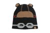 Flap Jack Kids Knitted Toque Beanie Hat- Black Bear M/L