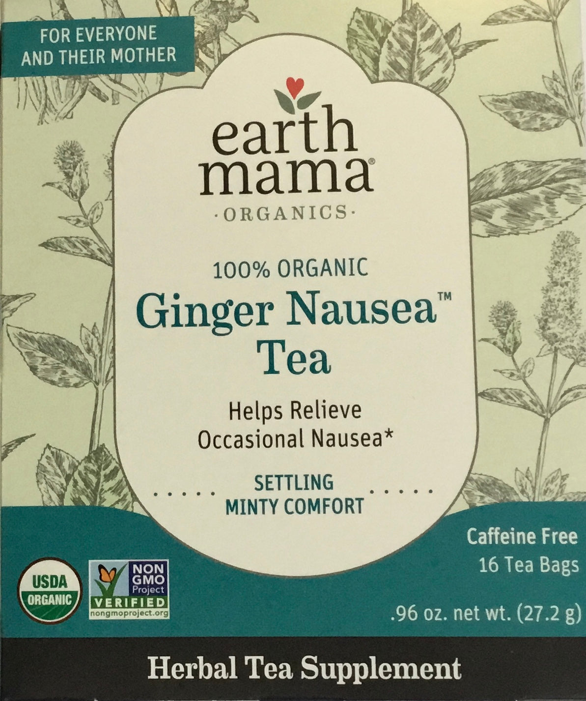 Earth Mama Organics Ginger Nausea Tea