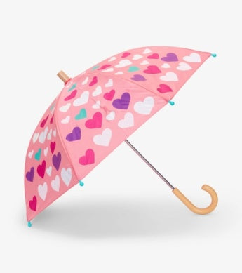 Hatley Color Changing Umbrella - Colorful hearts