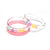 Lilies & Roses Single Candy Color Bangle Bracelet - LOVE / Hearts / Pink with Dots