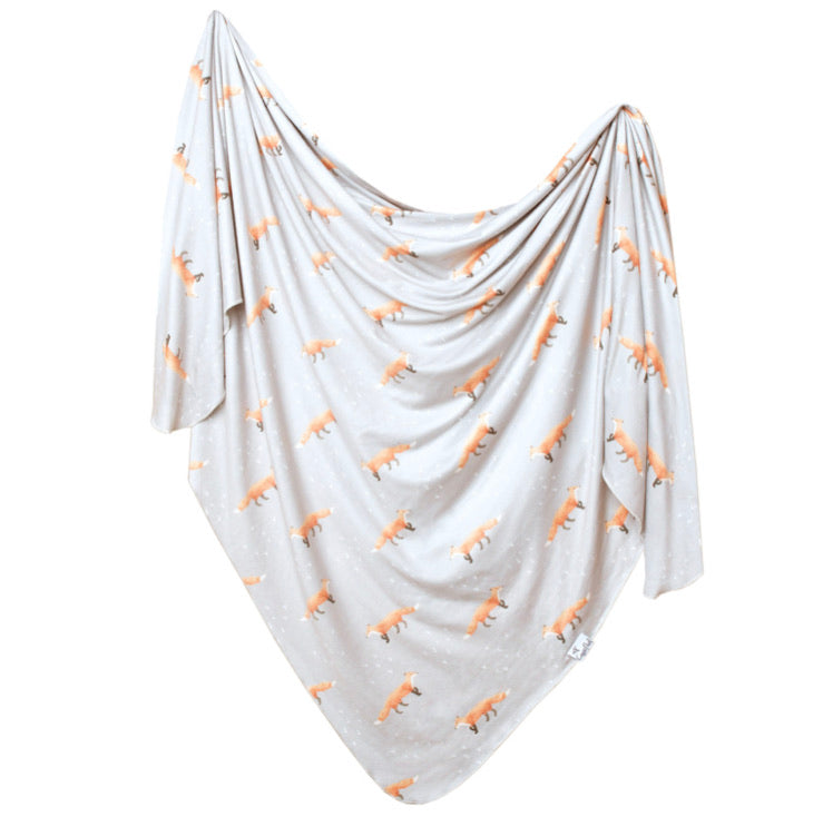 Copper Pearl Knit Swaddle Blanket - Swift