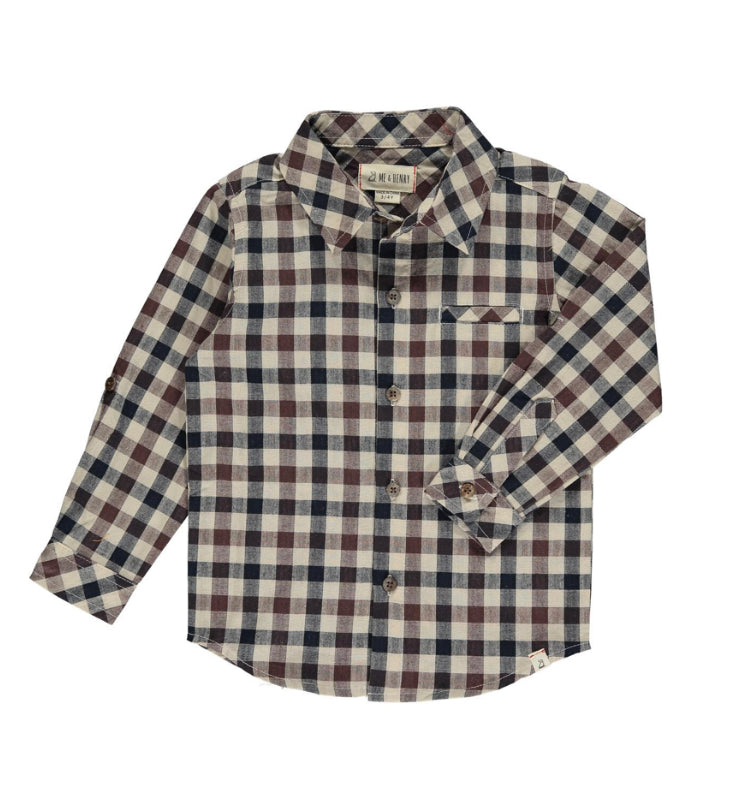 Me & Henry Atwood Woven Shirt - Brown/Black Plaid