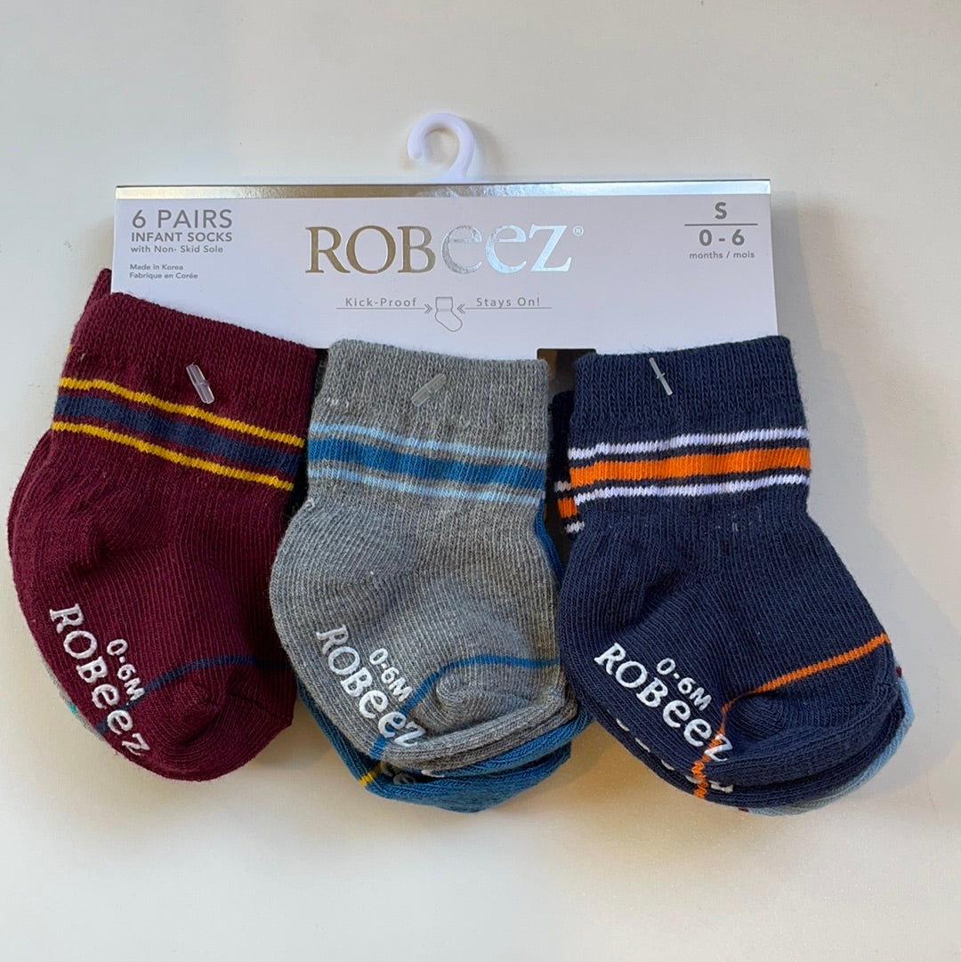 Robeez Striped Baby Socks with Kick-Proof Ankles