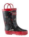 Oakiwear Loop Handle Rubber Rain Boots - Pirate Treasure